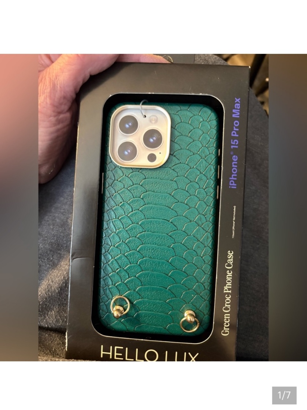 HELLO LUX IPhone Case with Metallic Gold Accents - Black IPHONE 15 PRO MAX